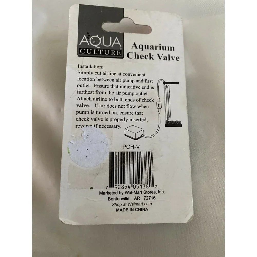 Aquaculture Aquarium Air Pump Check Valve PCH-V‎ Black New Sealed Non-Return